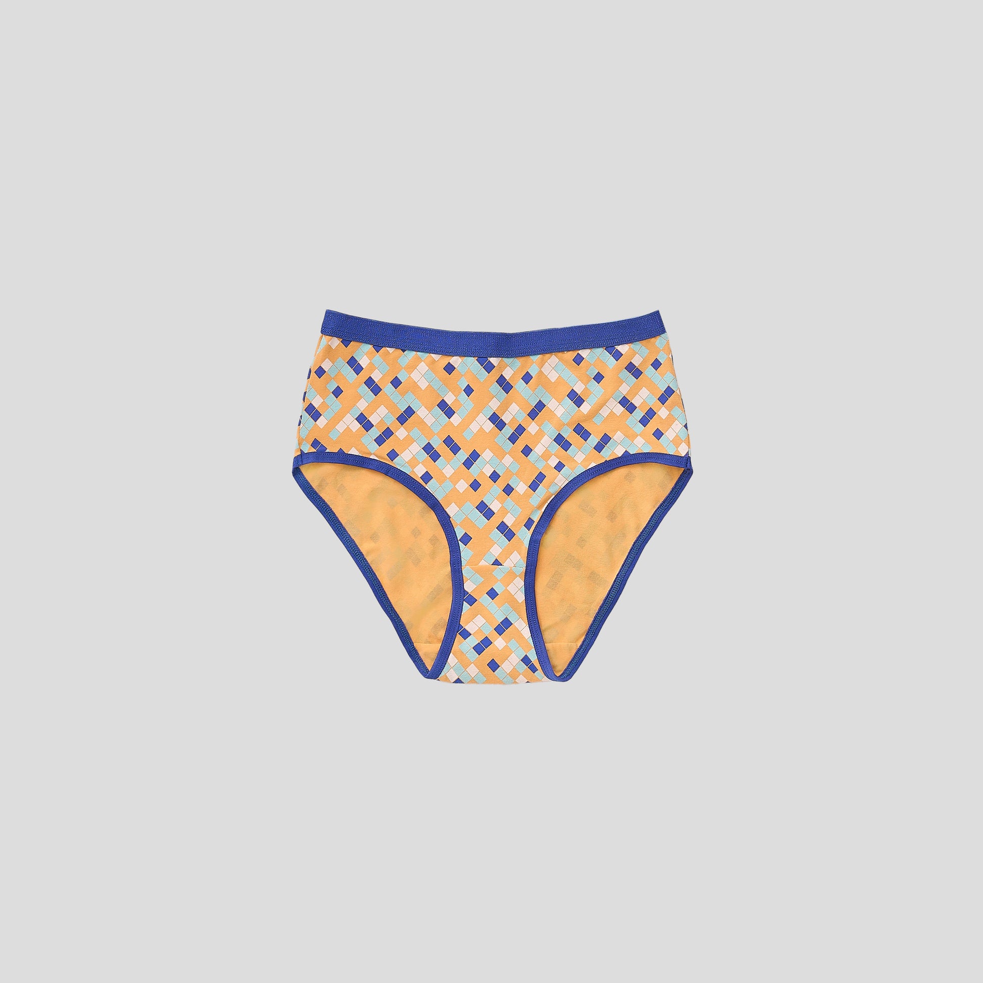 Dice Patterned underwear on a light gray background
