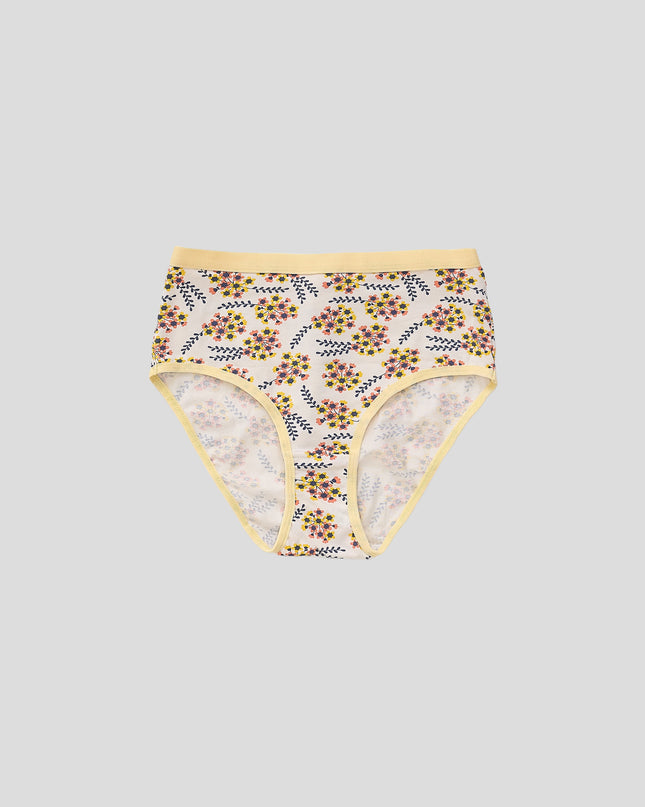 Dice Floral-patterned underwear on a light gray background