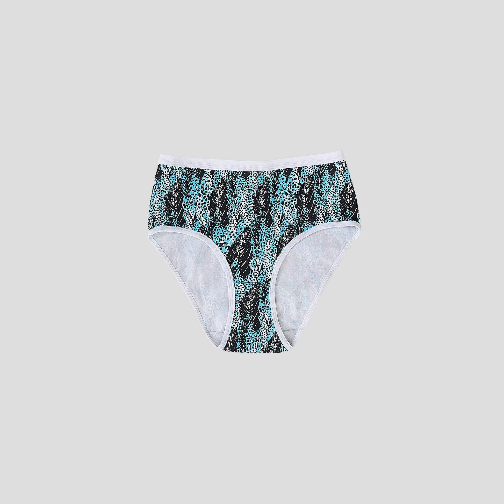 Dice women's underwear with a pattern on a light gray background