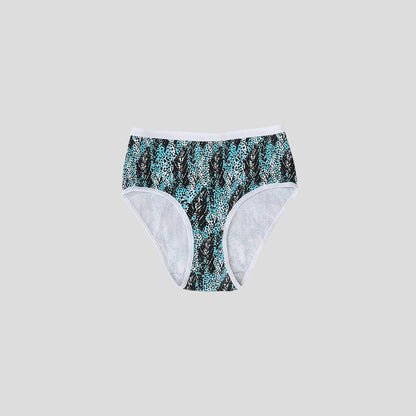 Dice women's underwear with a pattern on a light gray background
