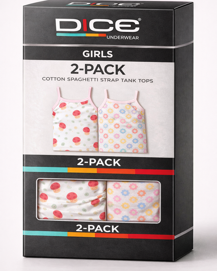 Girl's Printed Tank Top Pack Of 2