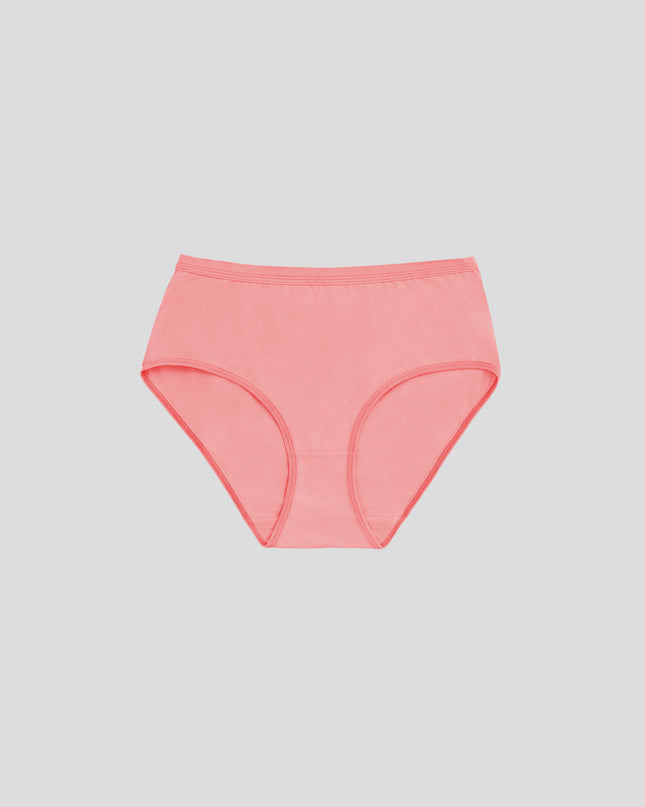 Dice Coral pink underwear on a light gray background