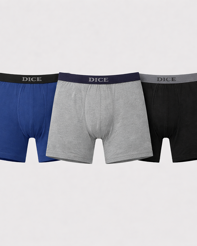 Plain long Boxer - Wide Elastic Pack Of 3