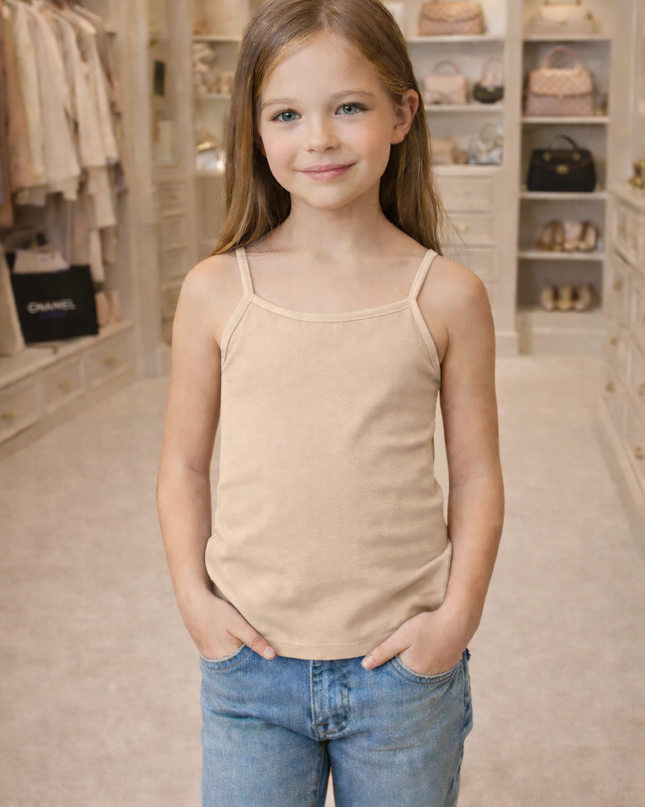 Girl's Plain Tank Top Pack Of 2
