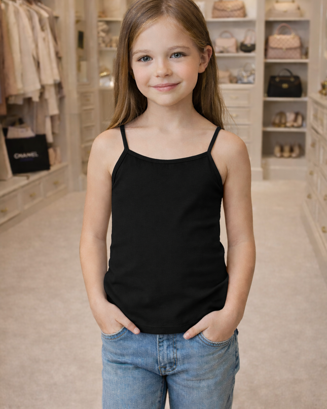 Girl's Plain Tank Top Pack Of 2
