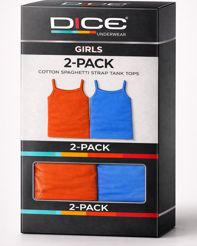 Girl's Plain Tank Top Pack Of 2
