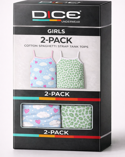 Girl's Printed Tank Top Pack Of 2