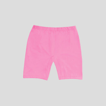 Dice Pink shorts on a light gray background
