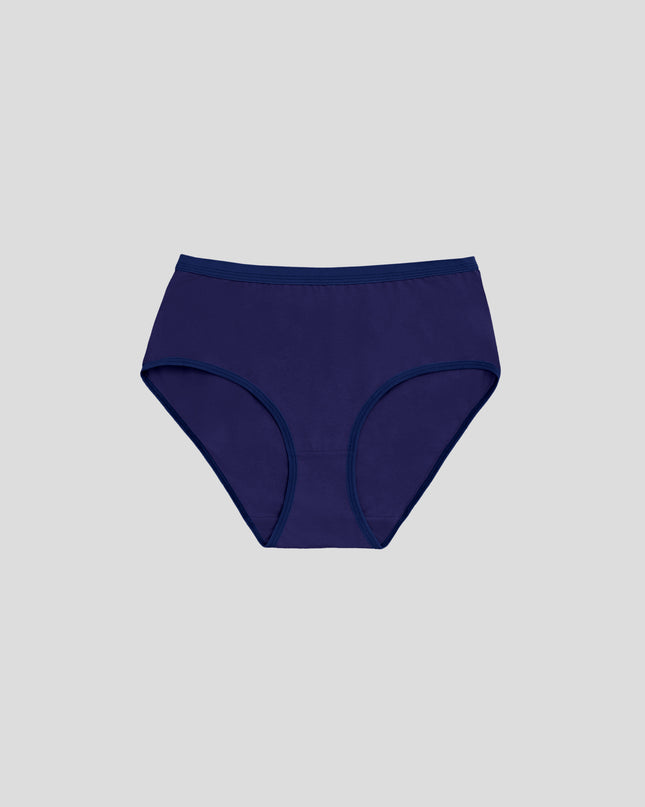 Dice Navy blue women's underwear on a light gray background