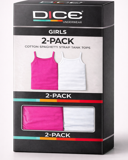 Girl's Plain Tank Top Pack Of 2
