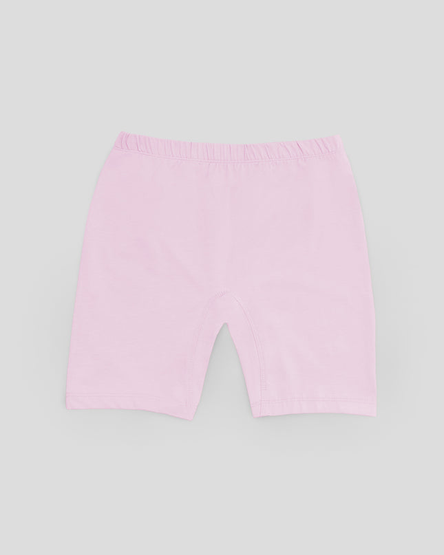 Dice Pink shorts on a light gray background