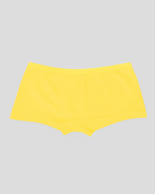 Yellow high-waisted Dice women underwear on a light gray background