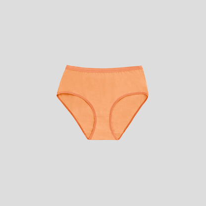 Dice Orange women's underwear on a gray background